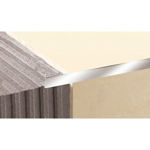 Profile équerre alu 2,50 m x 8 mm - brossé