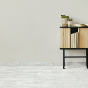Plinthe "Vintage Wood" coloris gris blanc -  7,5 X 61,5 cm