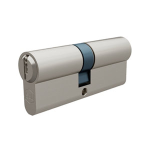 Serrure cylindre 6 goupilles satin nickel 35 X 45 mm