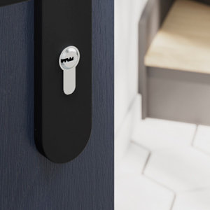 Serrure cylindre 6 goupilles satin nickel 30 X 30 mm