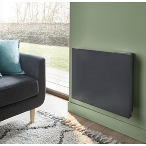 Radiateur céramique à inertie sèche "Meilla" anthracite - 1 000 W