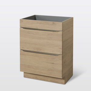 Meuble sous vasque à poser chêne Idalie L. 60 x H. 82 x P. 45 cm