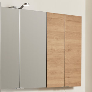 Rangement mural chêne Idalie L. 60 x H. 90 x P. 15 cm