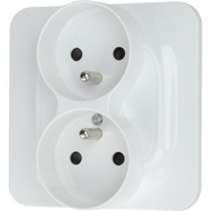 Double Prise 2P+T 1 poste complet "Mauka"