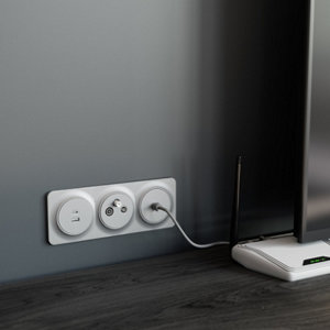 Prise Rj45 gris "Zephyr"