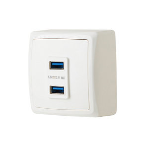 Prise USB double saillie "Barran"