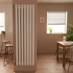 Radiateur en acier double panneau "Hellen" blanc - H. 180 x l. 54 cm