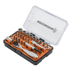 Coffret de 25 douilles en chrome-vanadium trempé 1/4