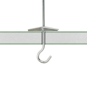 Cheville à ressort M4x75 en acier - idéale pour plaque de plâtre, 2 pièces