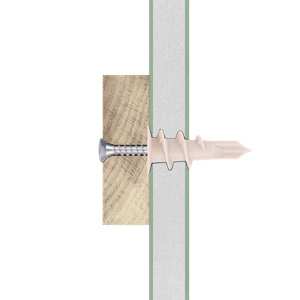 Chevilles autoforeuses nylon 32mm - 10PC  pour plaque de plâtre