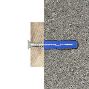 Cheville murale 8mm  - 40pcs, polypropylène, multi-matériaux, résistant