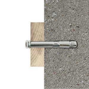 Douille d'ancrage en acier au carbone M6 8x90 pour béton - Charge lourde, 180kg