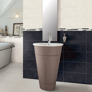 Carrelage mural "Horace" gris anthracite - l. 20 x L. 50 cm