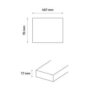 Plinthe "Talip" anthracite - 7 x 45,7 cm