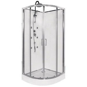 Cabine de douche hydromassante blanc - 90 x 90 cm