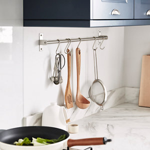 Barre de crédence chrome brillant L. 60cm