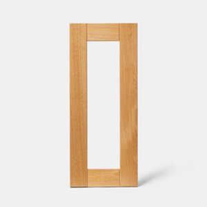 Façade 1 porte vitrée 30cm "Ilona"chêne doré - L. 29.7 x H. 71.5cm