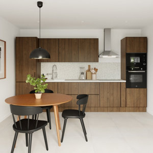 Plinthe "Heline" noyer mat - l. 2.4m x h. 15cm