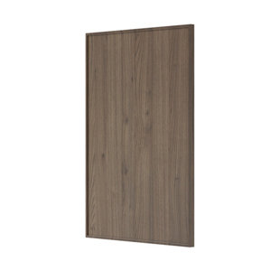 Façade 1 porte 50cm "Heline" noyer mat - l. 49.7 x h. 71.5cm