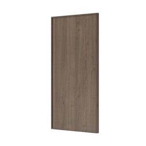 Façade 1 porte 40cm "Heline" noyer mat - l. 39.7 x h. 71.5cm