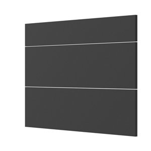 Façade 1 tiroir + 2 casseroliers 100cm "Heline"noir mat - L. 99.7 x H. 71.5cm