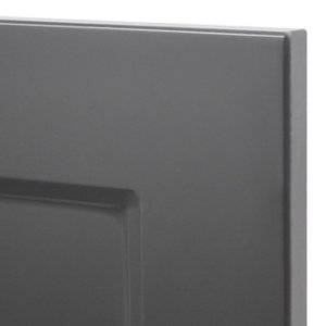 Façade 1 tiroir + 2 casseroliers 100cm "Florie"anthracite mat - L. 99.7 x H. 71.5cm