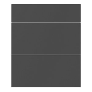 Façade 1 tiroir + 2 casseroliers 60cm "Dorice" anthracite mat - l. 59.7 x h. 71.5cm