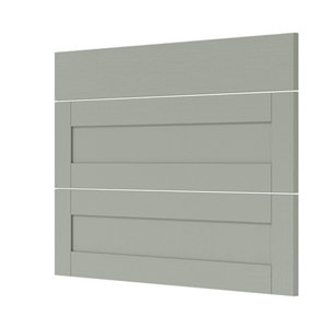 Façade 1 tiroir + 2 casseroliers 100cm COLINE vert sauge - l. 99.7 x h. 71.5cm