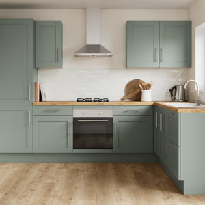 Façade 1 porte 15cm COLINE vert sauge - l. 14.7 x h. 71.5cm