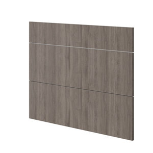 Façade 1 tiroir + 2 casseroliers 100cm "Basilie" chêne gris - L. 99.7 x H. 71.5cm