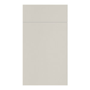 Façade 1 porte + 1 tiroir 40cm "Dorice" beige mat - l. 39.7 x h. 71.5cm