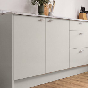 Finition caisson bas droit "Dorice" beige mat - l. 57 x h. 72cm