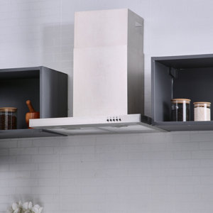 Hotte cheminée en inox rectangulaire - 60 cm