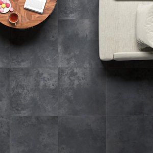 Carrelage de sol intérieur "Anatole" gris anthracite - l. 61 x L. 61 cm