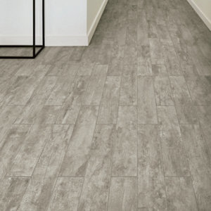 Carrelage de sol intérieur "Janis" gris - l. 17 x L. 62 cm