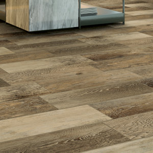 Carrelage de sol intérieur "Arnel" marron - l. 17 x L. 62 cm