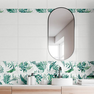 Carrelage mural "Ireina" blanc - l. 20 x L. 50 cm