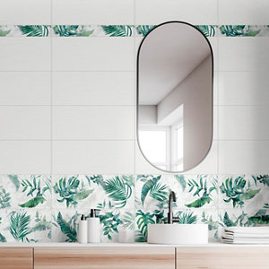 Décor mural "Ireina" tropical - l. 20 x L. 50 cm