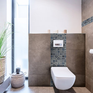 Mosaïque de verre "Ravel" bleu - l. 29,5 x L. 29,5 cm