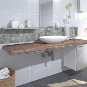 Mosaïque Travertin pierre naturelle "Ephese" beige - l. 30,2 x L. 30,2 cm