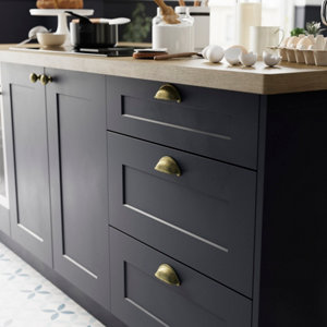 2 coques de cuisine 10cm doré vieilli