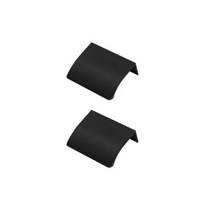 2 boutons de cuisine prise en main 5cm noir mat