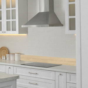 Crédence effet bois clair L.240 x H.20 cm x Ep. 8 mm