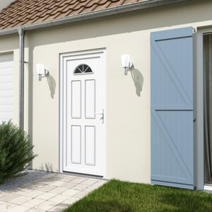 Porte entrée PVC blanc "Dilys" H. 215 x l. 90 droite