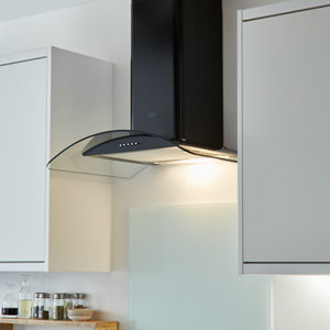 Fond de hotte en verre blanc 60 x 70 cm