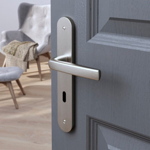 Poignée de porte "Iza" avec trou pour clé - Entraxe 195 mm