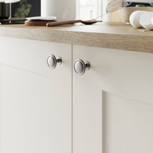 Bouton de meuble "Kerline" - Effet chromé - Ø 31 mm