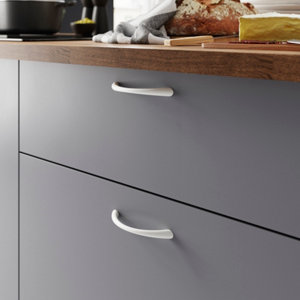 Poignée de meuble "Iza" - Blanc - Entraxe 96 mm