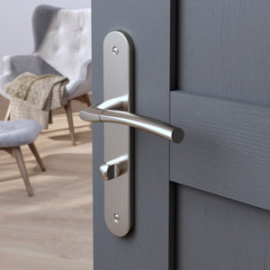 Poignée de porte "Helmic" avec serrure à condamnation - Entraxe 195 mm