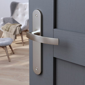 Poignée de porte "Edric" sans trou - Entraxe 195 mm